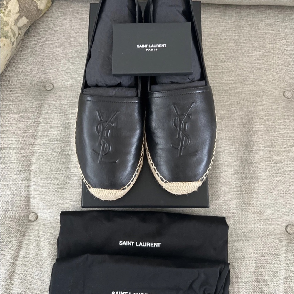Yves Saint Laurent Black Espadrilles